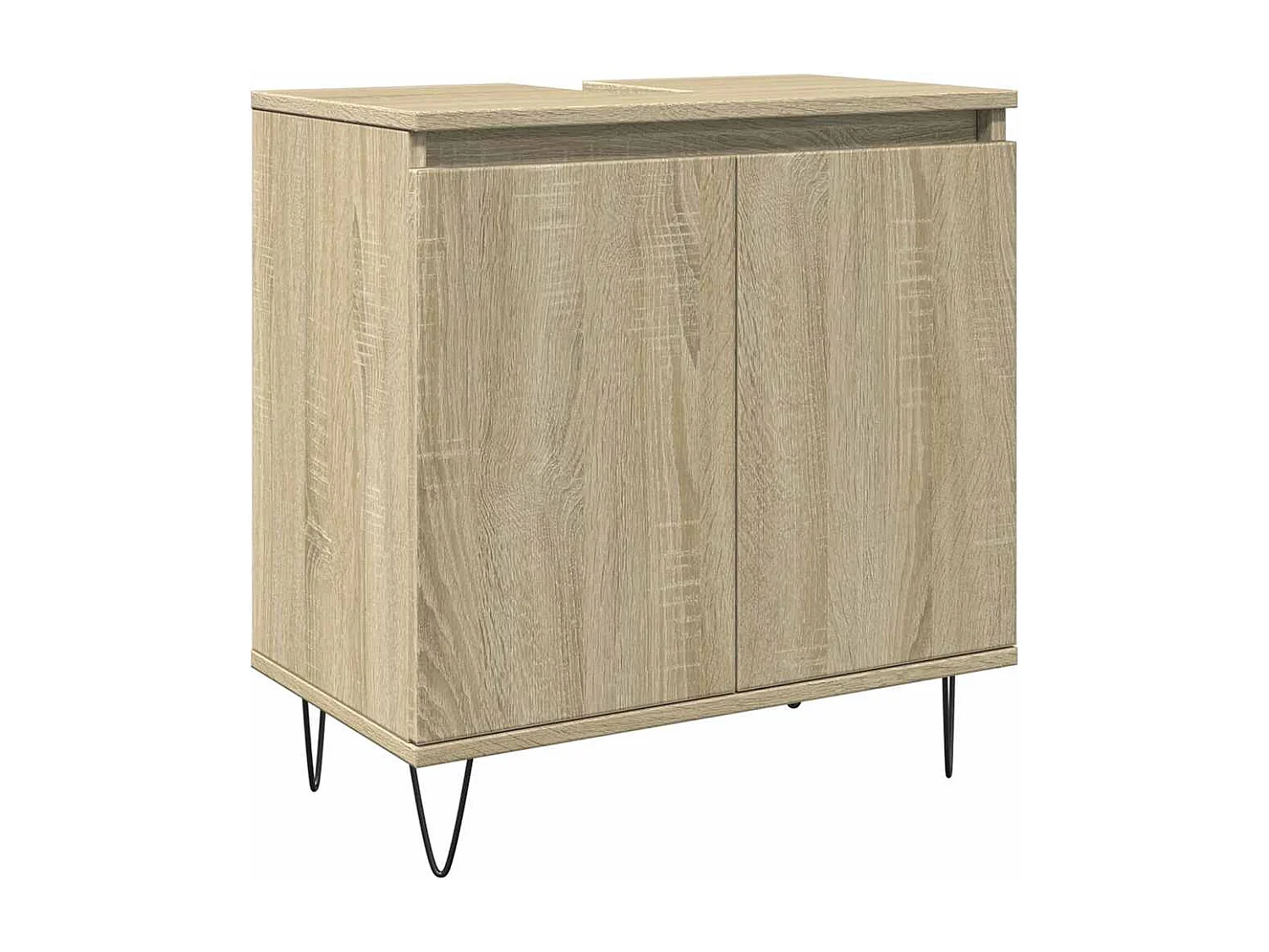 Set da bagno in rovere Sonoma da 3 pezzi