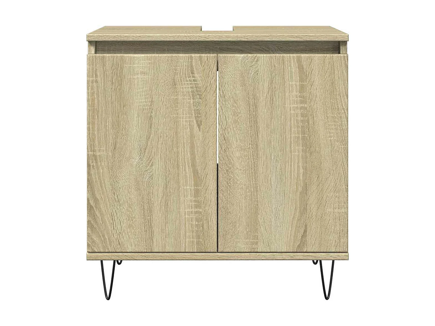 Set da bagno in rovere Sonoma da 3 pezzi