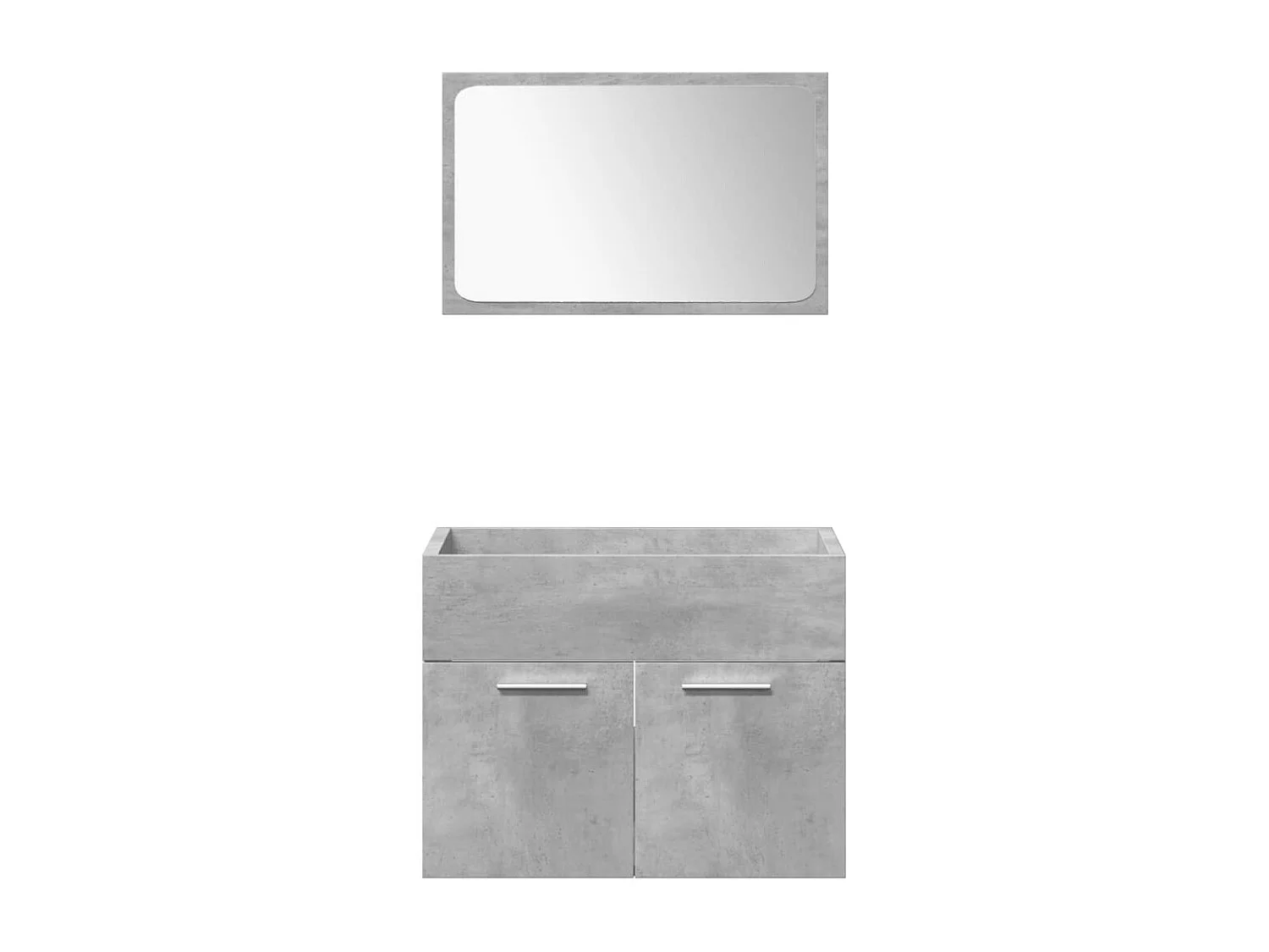 Ensemble de meubles de salle de bain 4 pcs gris béton