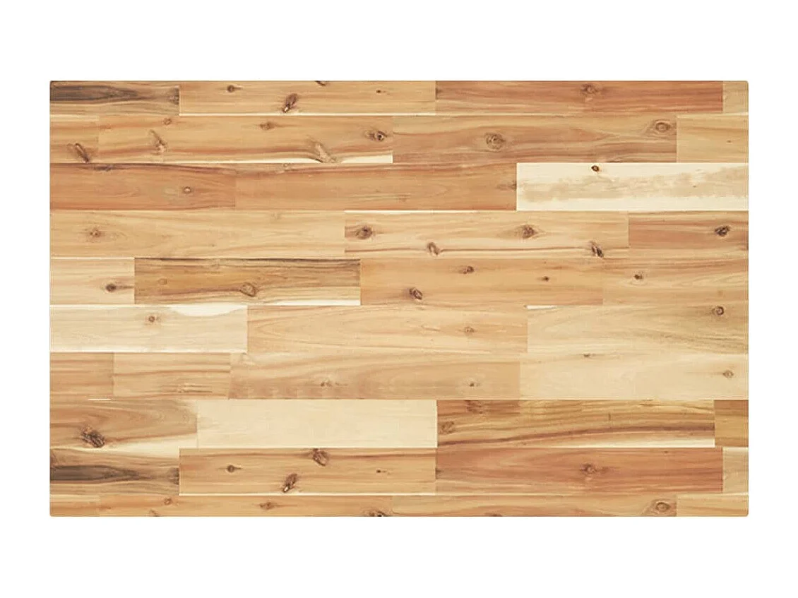 Piano da Bagno Finitura a Olio 140x50x4 cm in Legno di Acacia