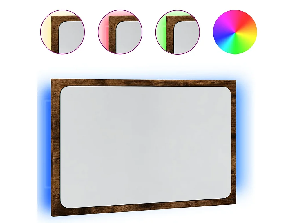 LED-Badspiegel Sonoma-Eiche 60x8,5x38 cm Holzwerkstoff
