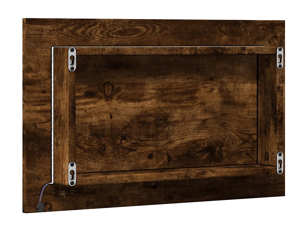 LED-Badspiegel Sonoma-Eiche 60x8,5x38 cm Holzwerkstoff