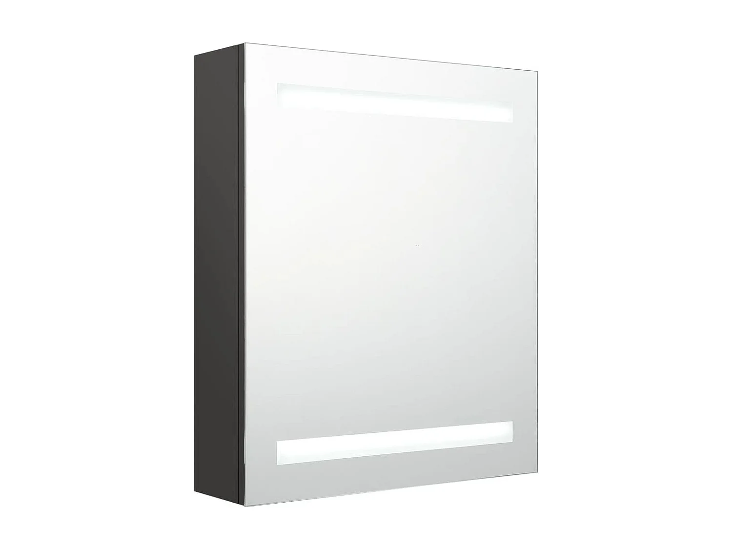 Armoire de salle de bain à miroir LED anthracite 50x14x60 cm