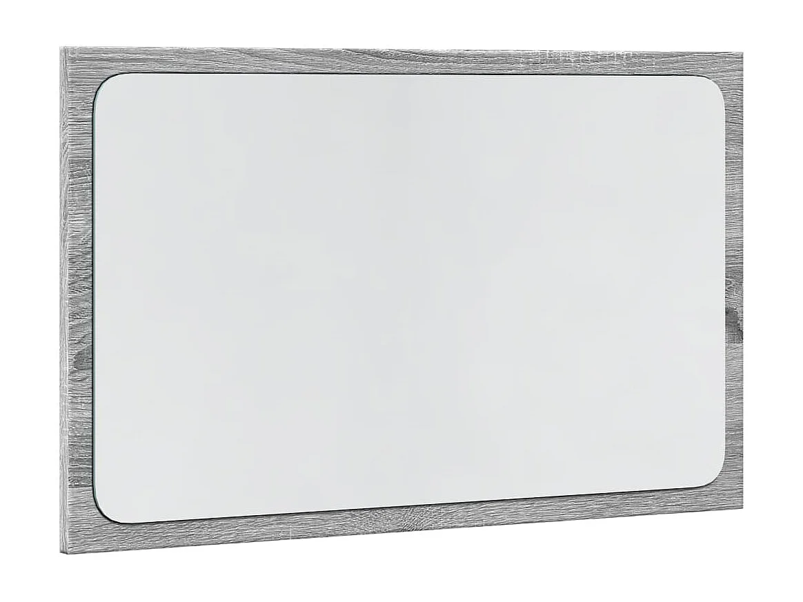 Miroir de salle de bain à LED sonoma gris bois d'ingénierie