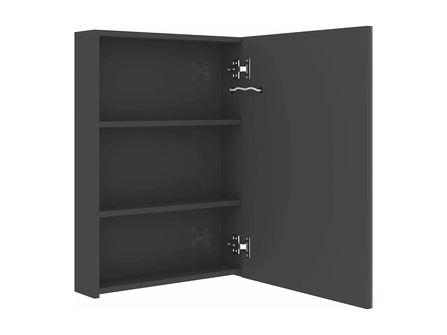 LED-Spiegelschrank fürs Bad Glänzend Grau 50x13x70 cm