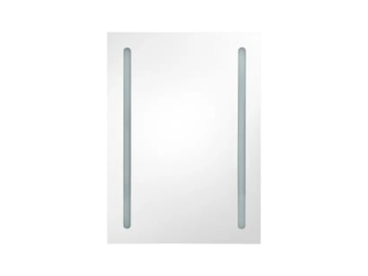 Armario de baño con espejo LED blanco brillante 50x13x70 cm