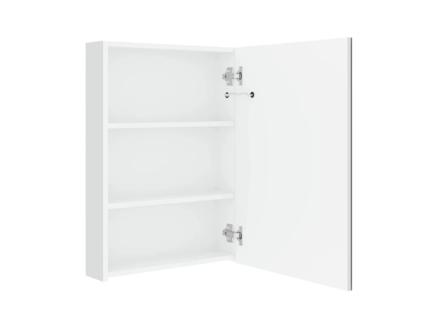 Armario de baño con espejo LED blanco brillante 50x13x70 cm