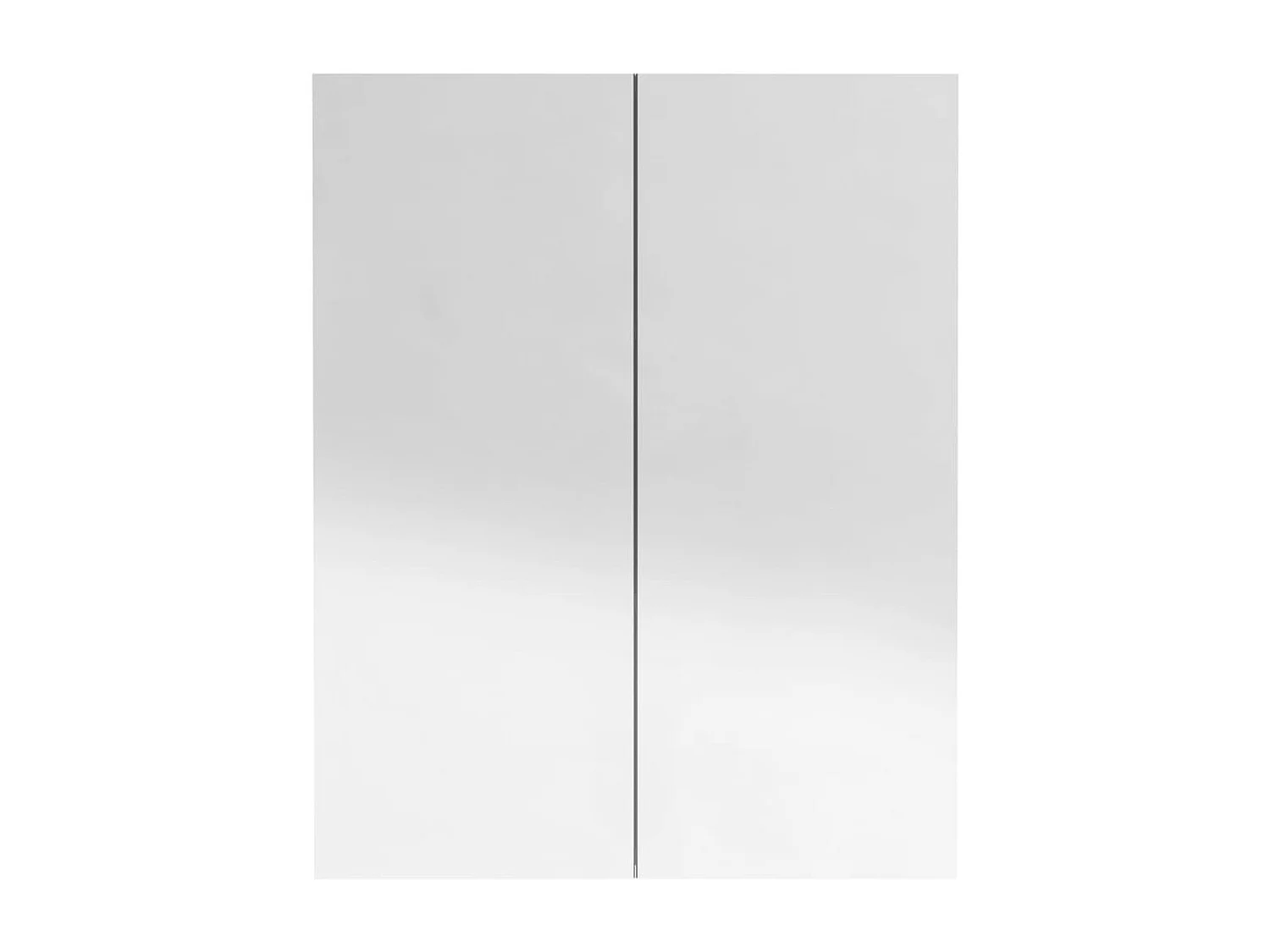 Armadietto a Specchio per Bagno 60x15x75 cm MDF Nero Lucido