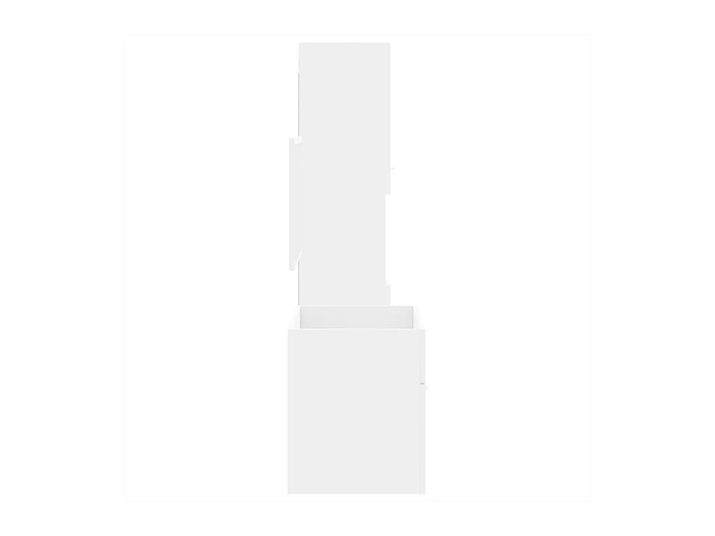 Ensemble de meubles salle de bain 3 pcs blanc bois d'ingénierie