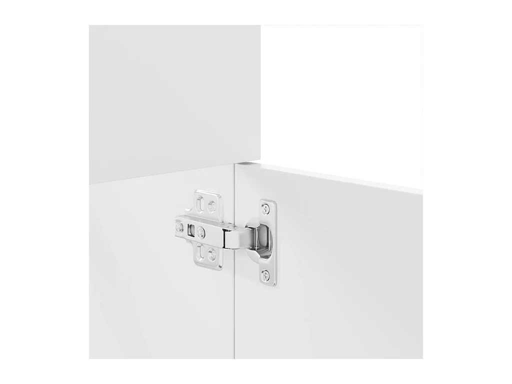 Ensemble de meubles salle de bain 3 pcs blanc bois d'ingénierie