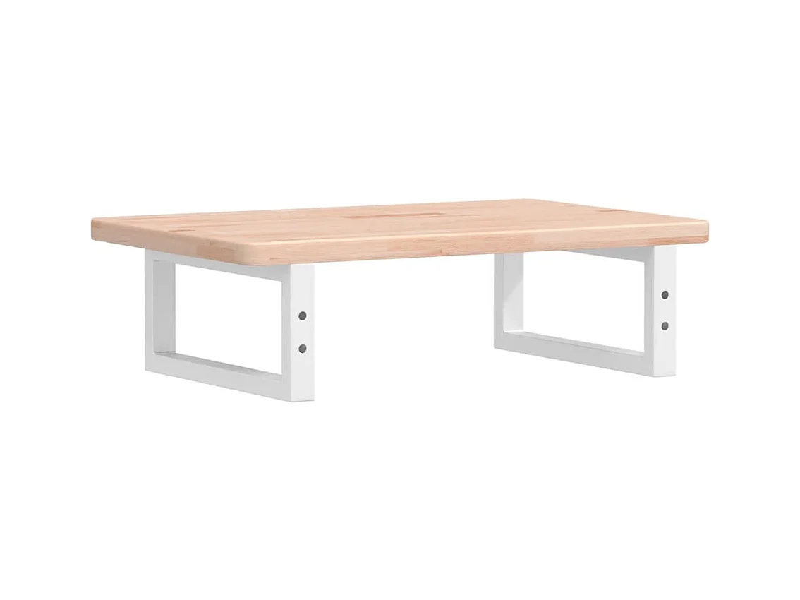 Waschtischplatte mit Halterung Stahl und Massivholz Eiche