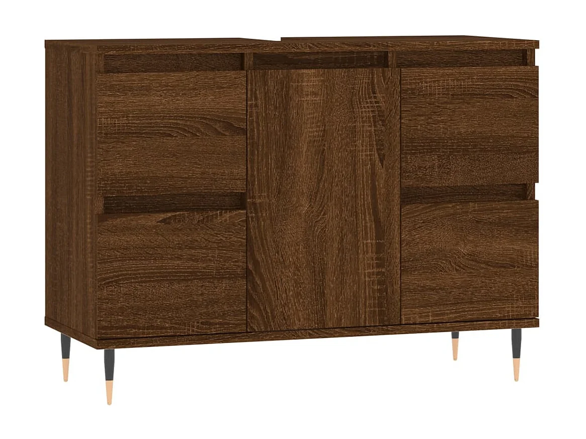 Armário casa banho 80x33x60 cm deriv.madeira carvalho castanho