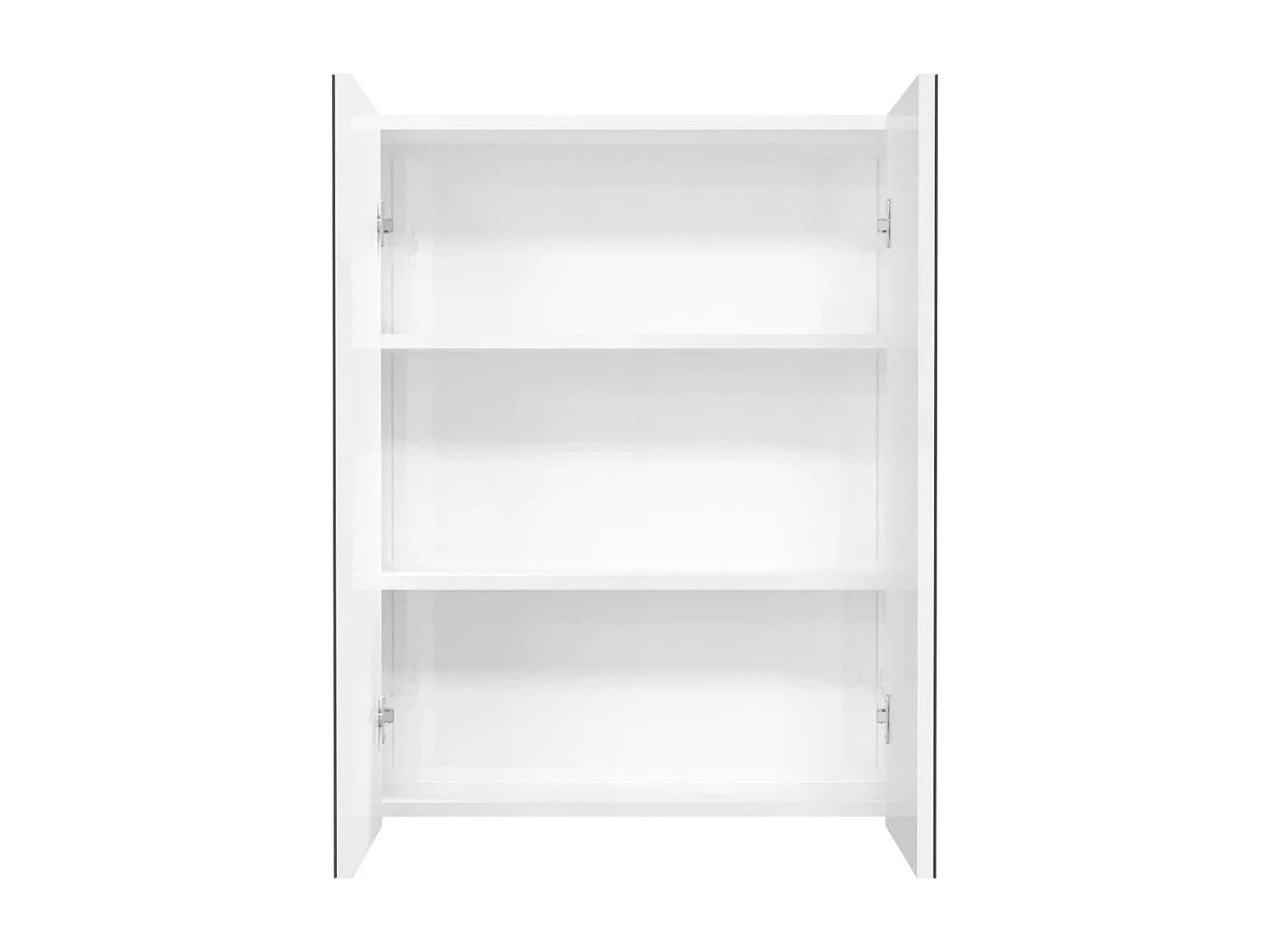 Armário espelhado p/ casa banho 60x15x75cm MDF branco brilhante