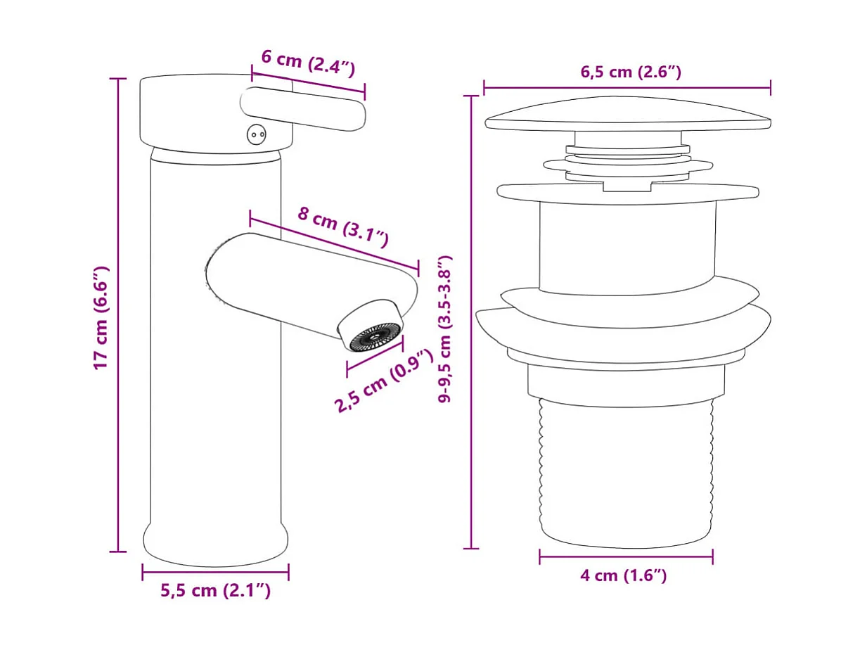 Ensemble de meubles de bain 2pcs céramique et bois d'ingénierie