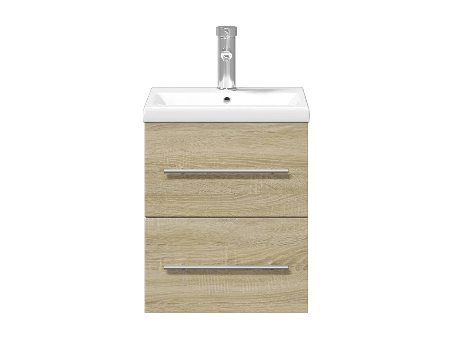 Armoire lavabo de salle de bain et bassin intégré chêne sonoma