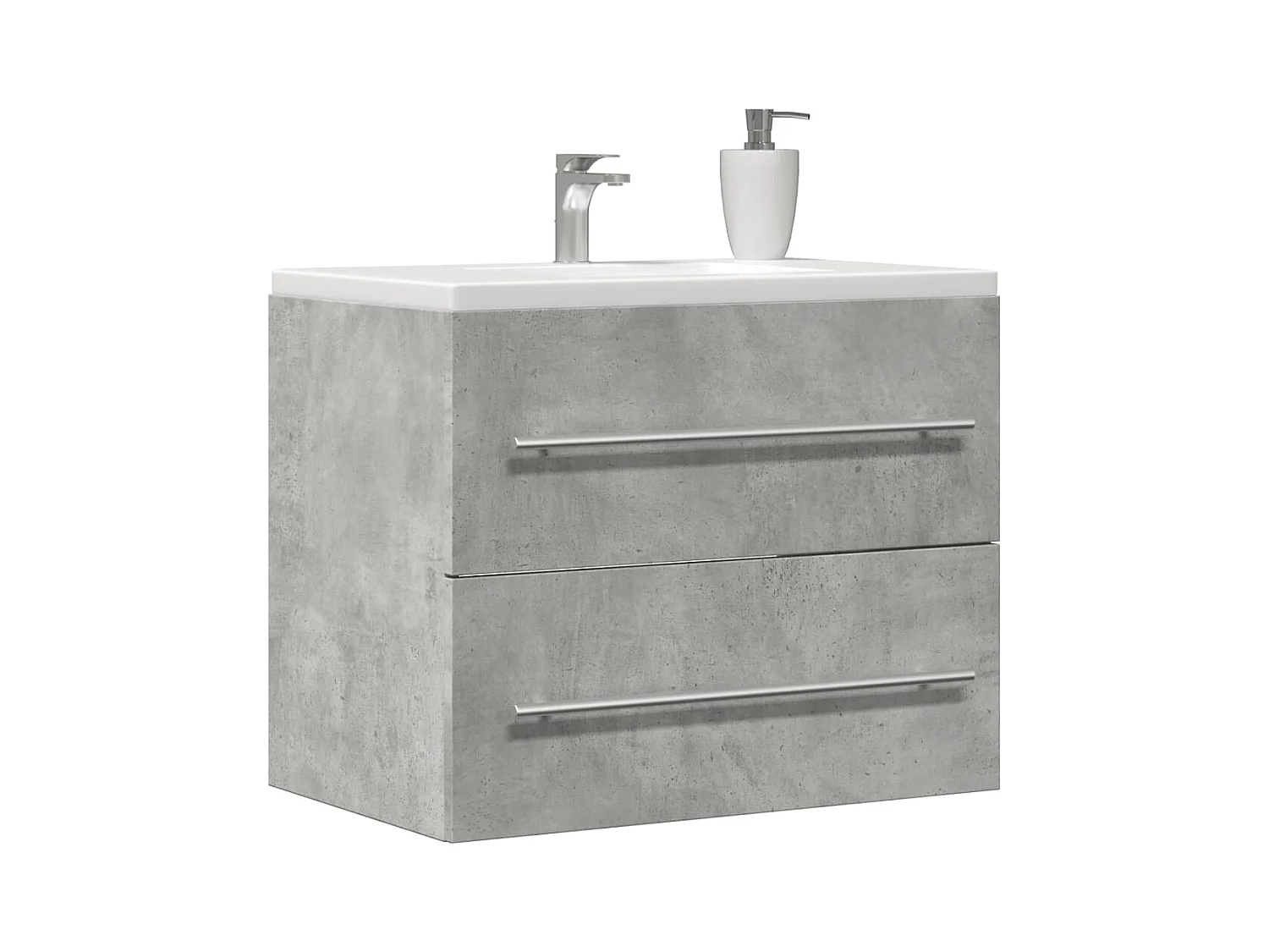 Mobile per lavabo Grigio cemento 60x38,5x48 cm Truciolare