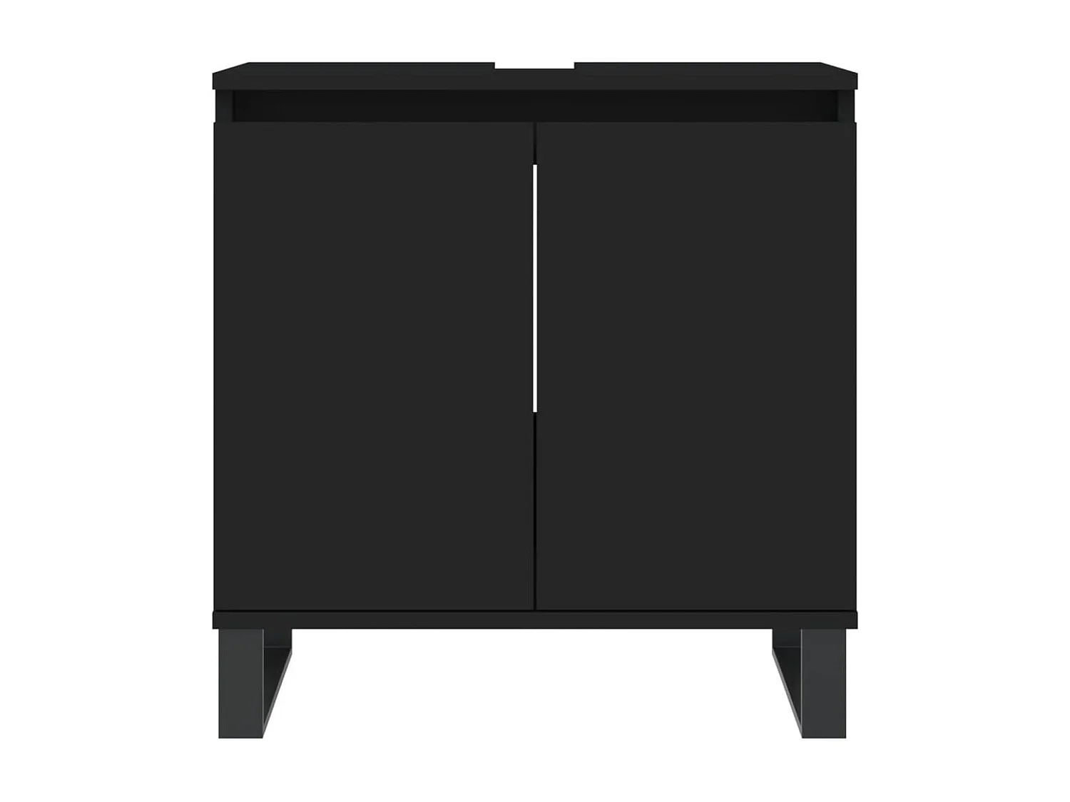 Armoire de salle de bain noir 58x33x60 cm bois d'ingénierie