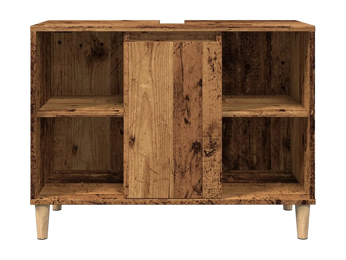 Armoire de salle de bain vieux bois 80x33x60 cm bois ingénierie