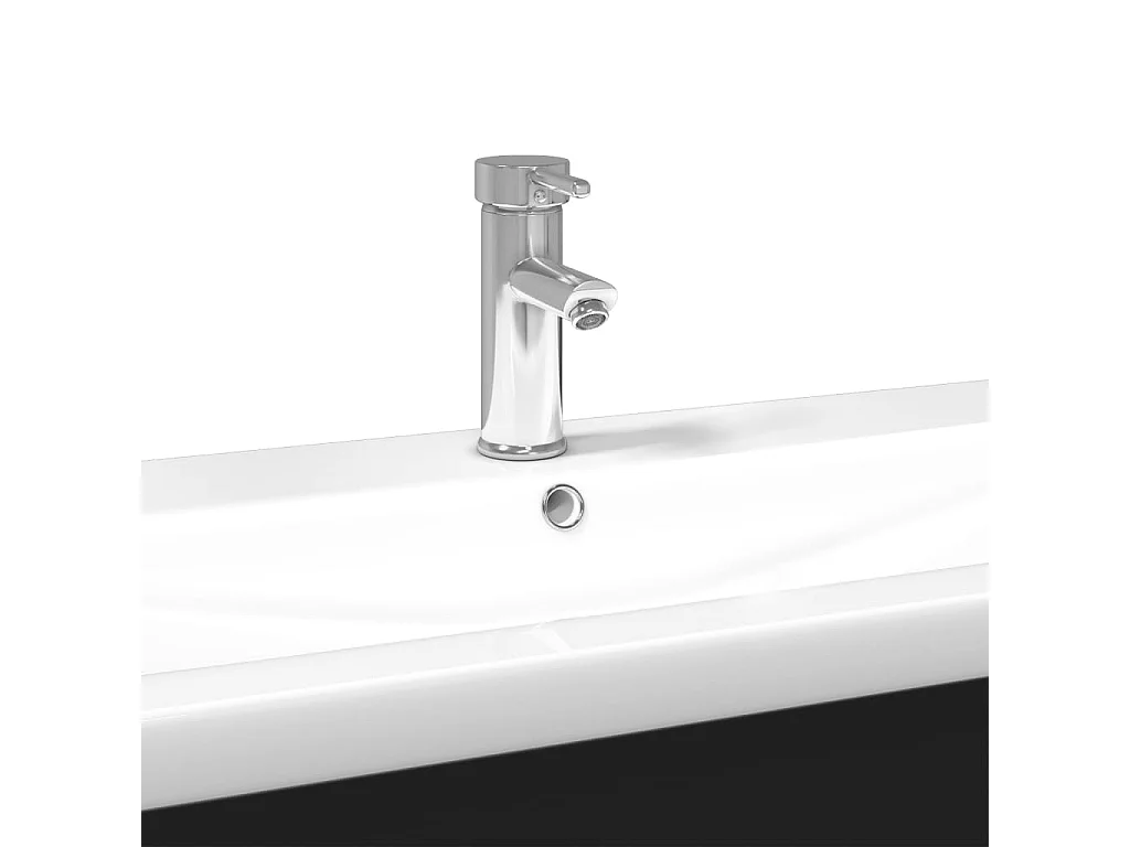 Mueble de baño con lavabo integrado negro