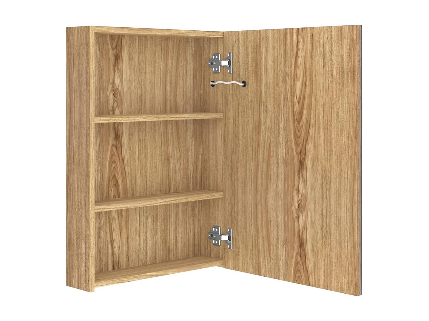 Armoire de salle de bain à miroir LED Chêne 50x13x70 cm