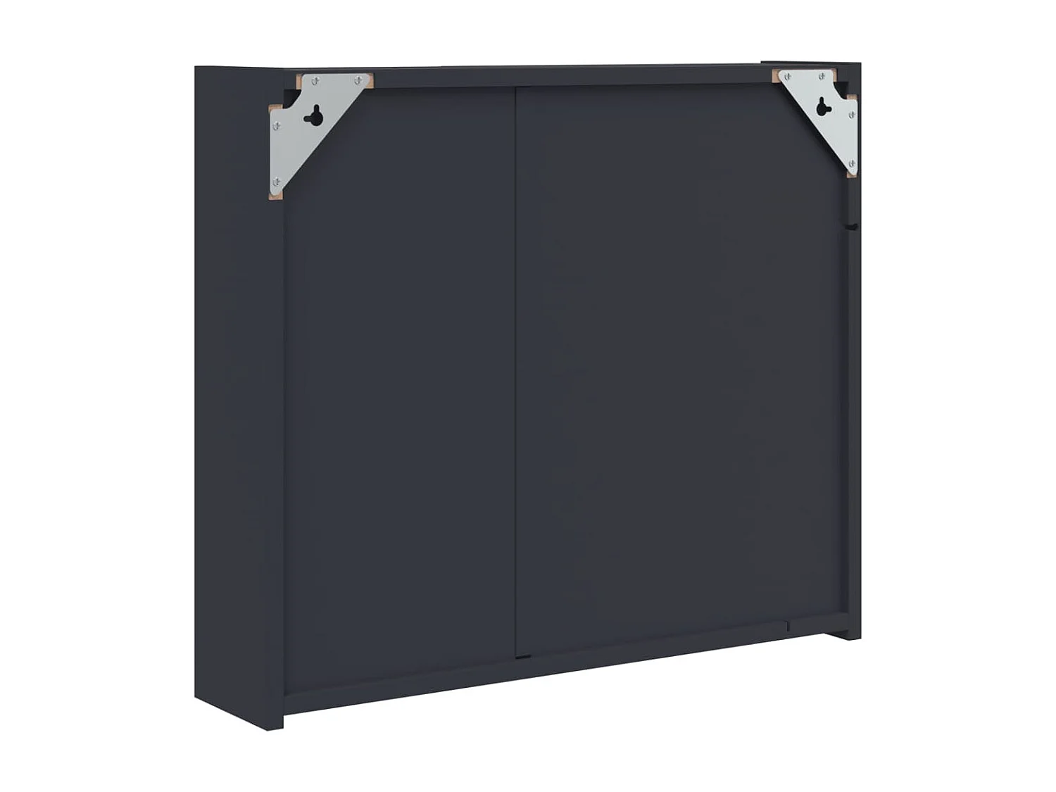 Armoire de salle de bain à miroir avec LED gris 60x13x52 cm