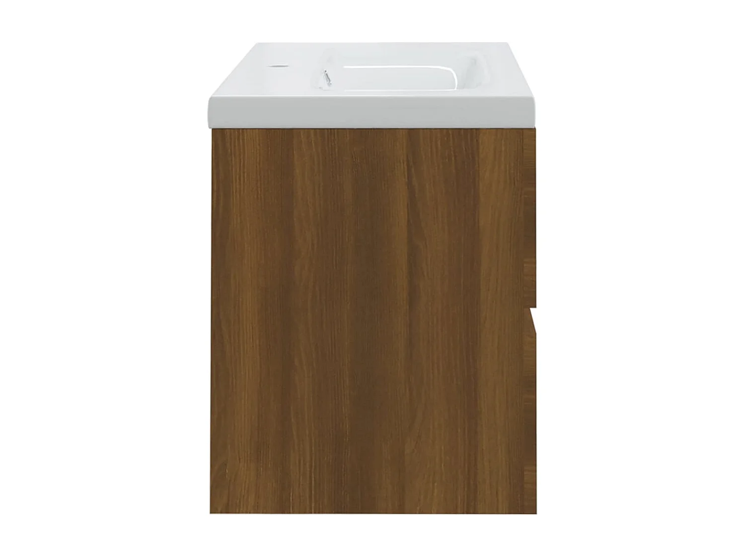 Meuble lavabo avec bassin intégré Chêne brun Bois d'ingénierie