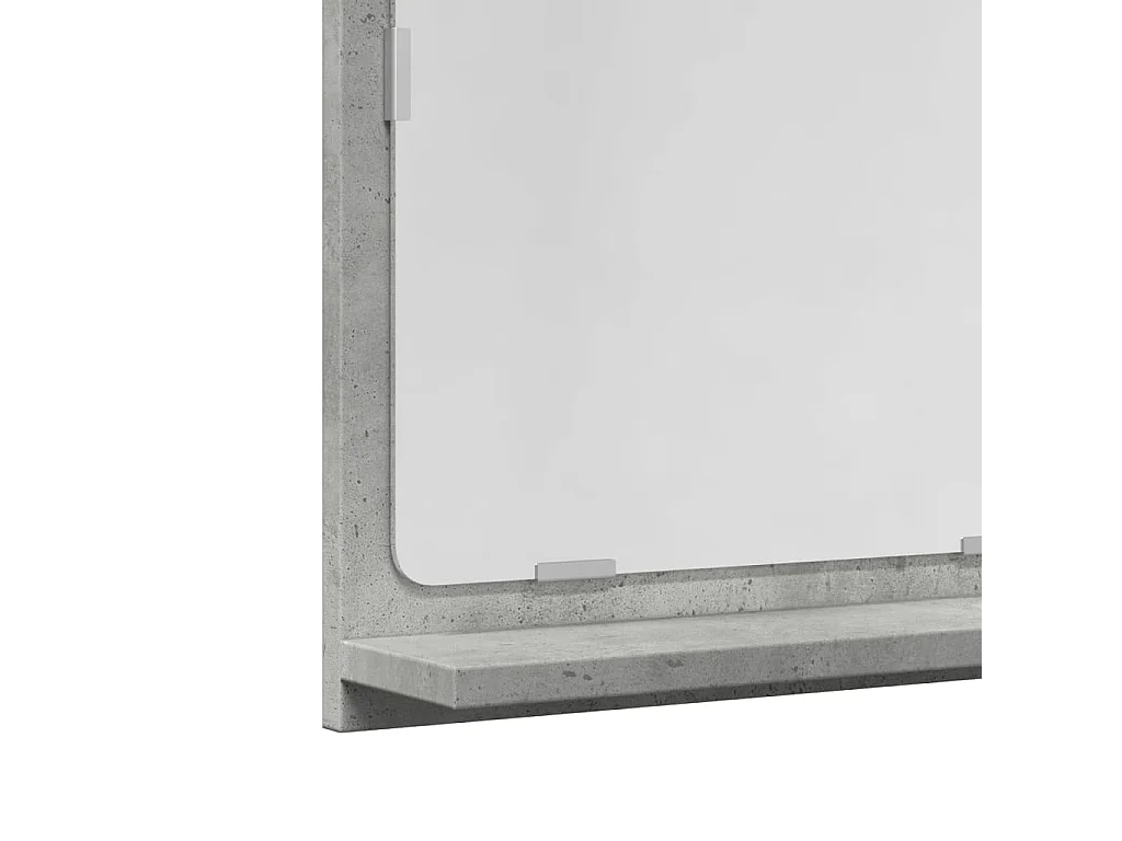 Armoire à miroir de salle de bain gris béton bois d'ingénierie