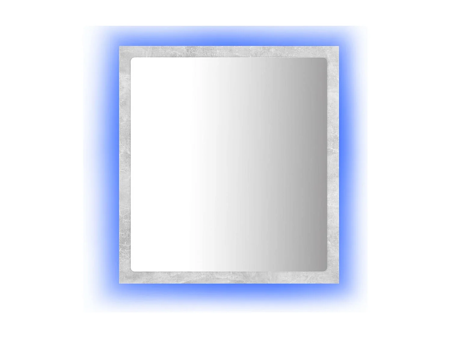 Specchio da Bagno a LED Grigio 40x8,5x37 cm in Acrilico