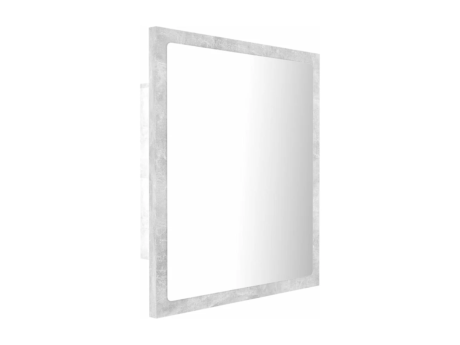 LED-Badspiegel Betongrau 40x8,5x37 cm Acryl