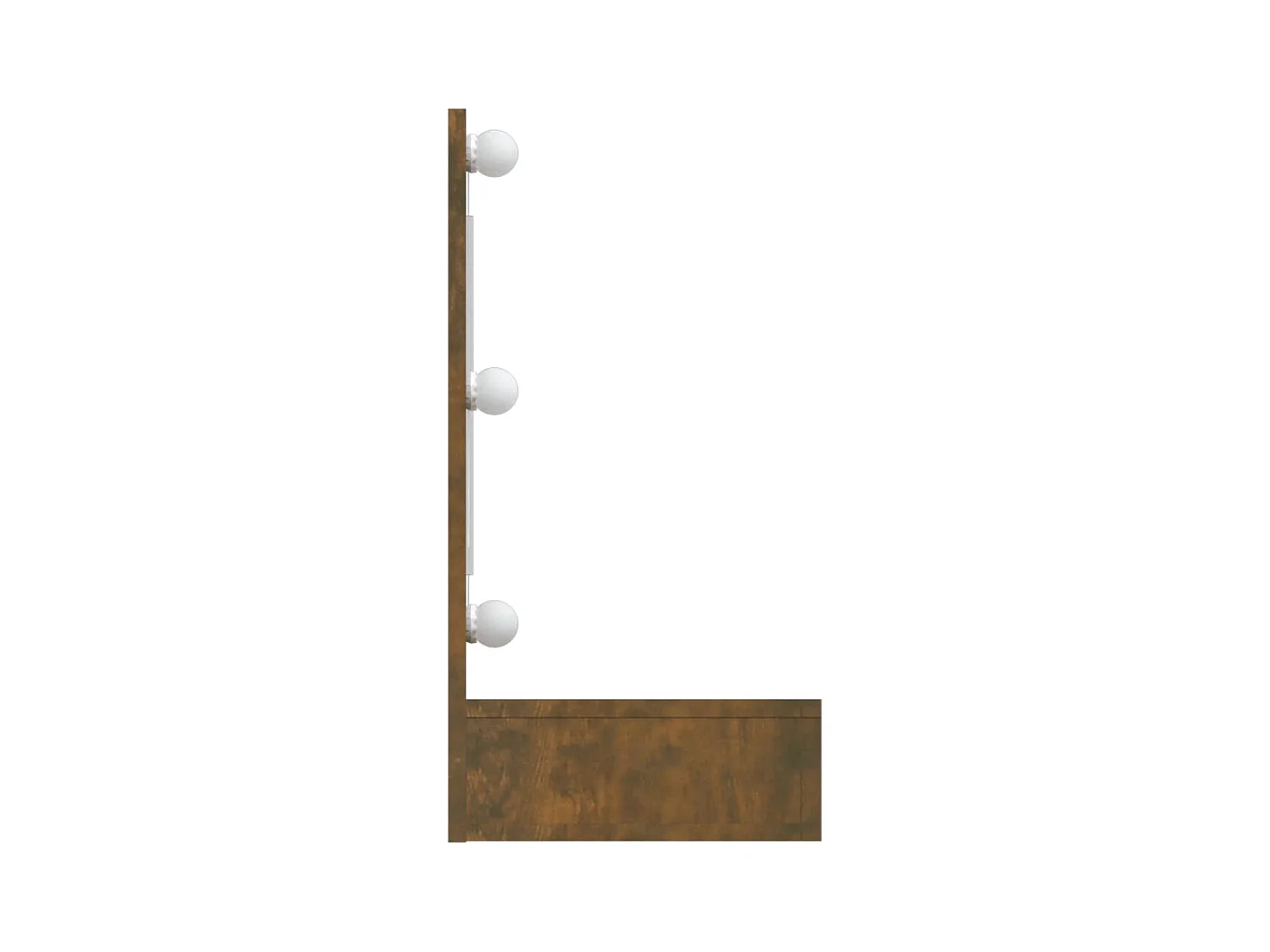 Armoire à miroir avec LED Chêne fumé 90x31,5x62 cm