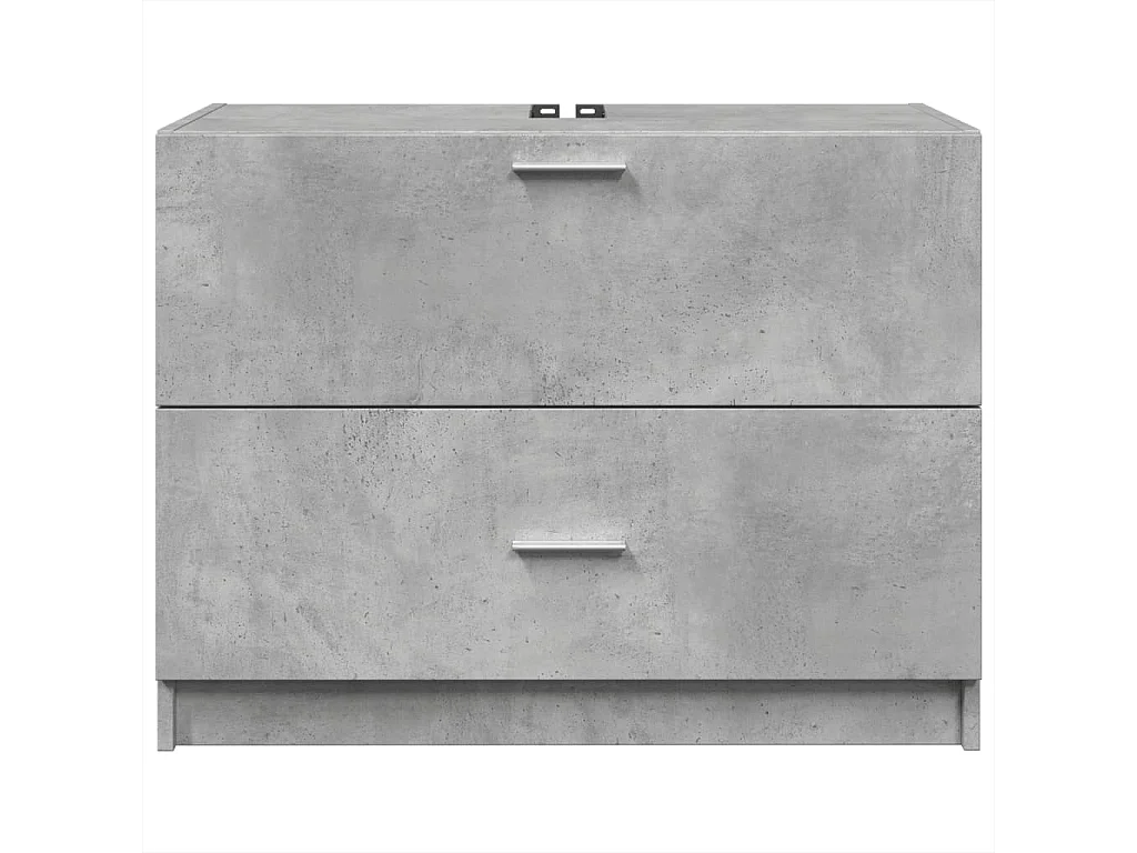 Armário de pia cinza concreto 78x37x59 cm Madeira trabalhada