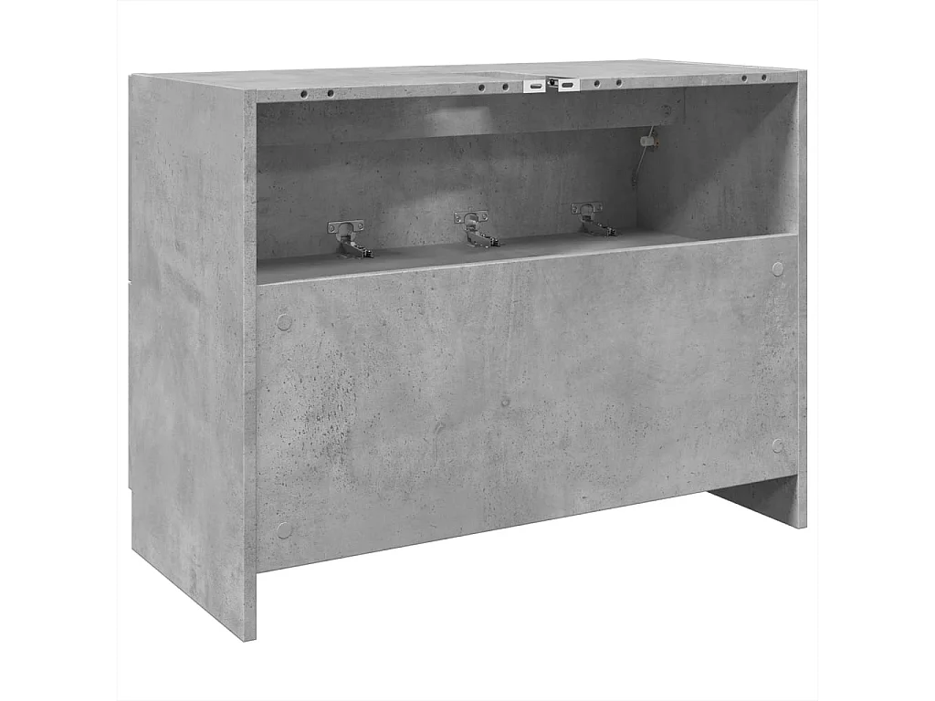 Betonnen grijze spoelbakkast 78x37x59 cm Bewerkt hout