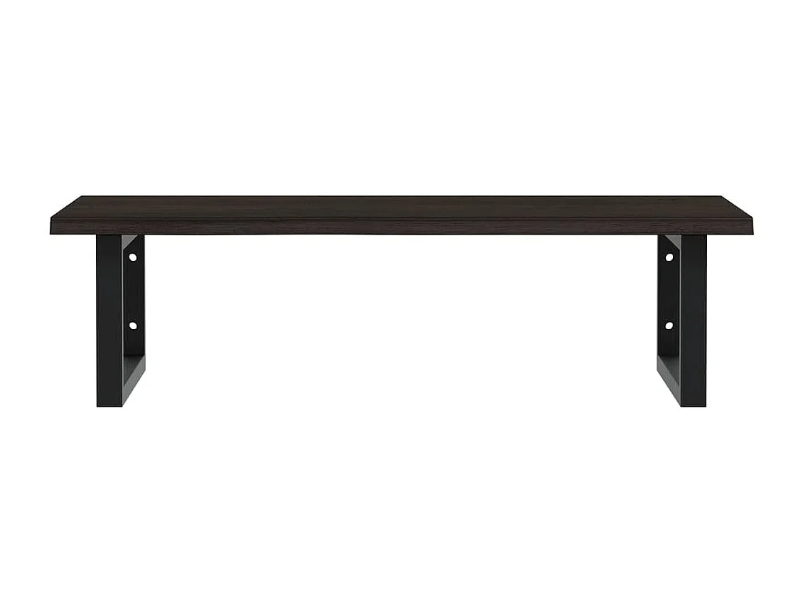 Prateleira de parede p/ lavatório aço/madeira carvalho maciça