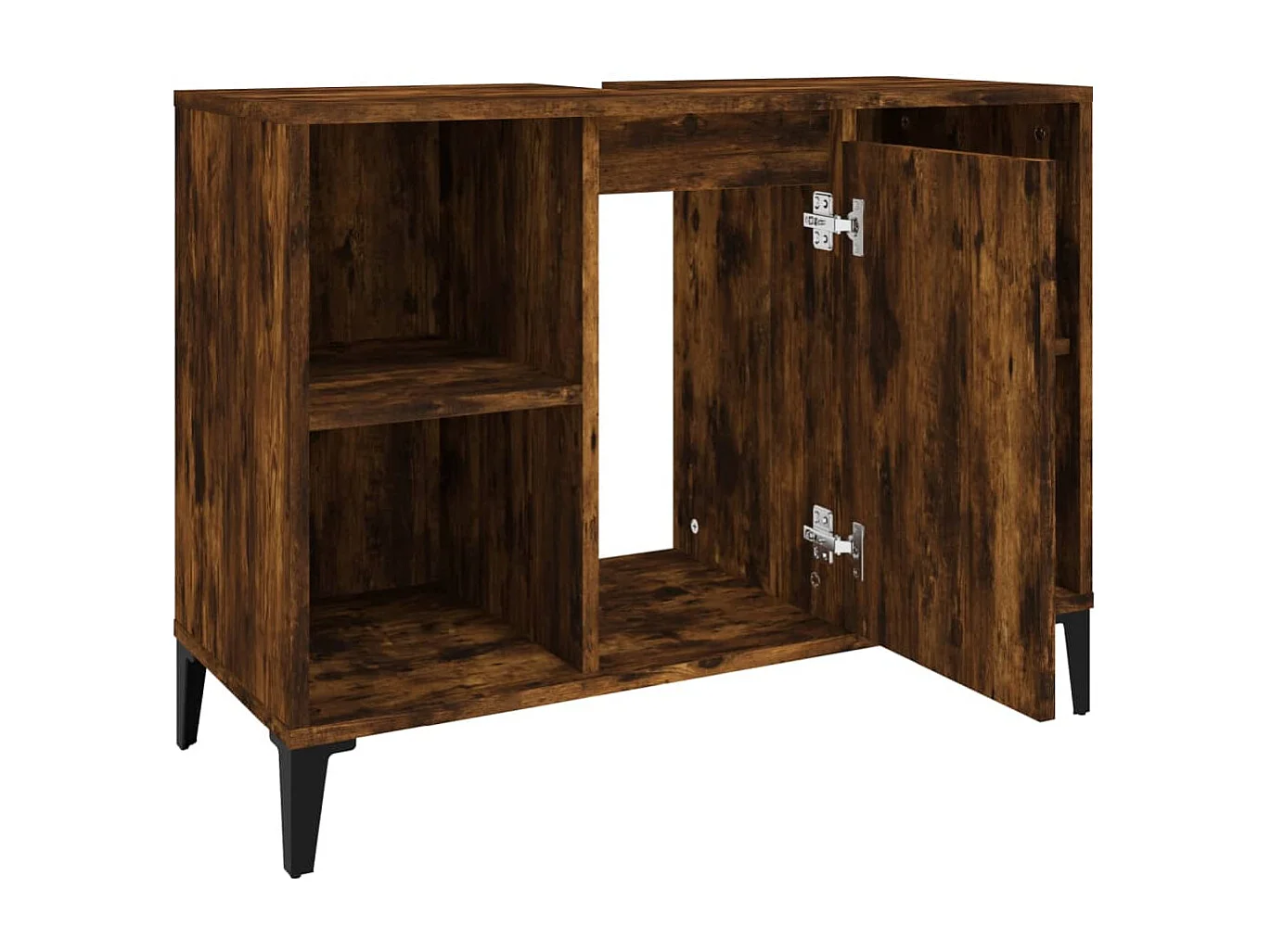 Waschbeckenunterschrank Räuchereiche 80x33x60 cm Holzwerkstoff