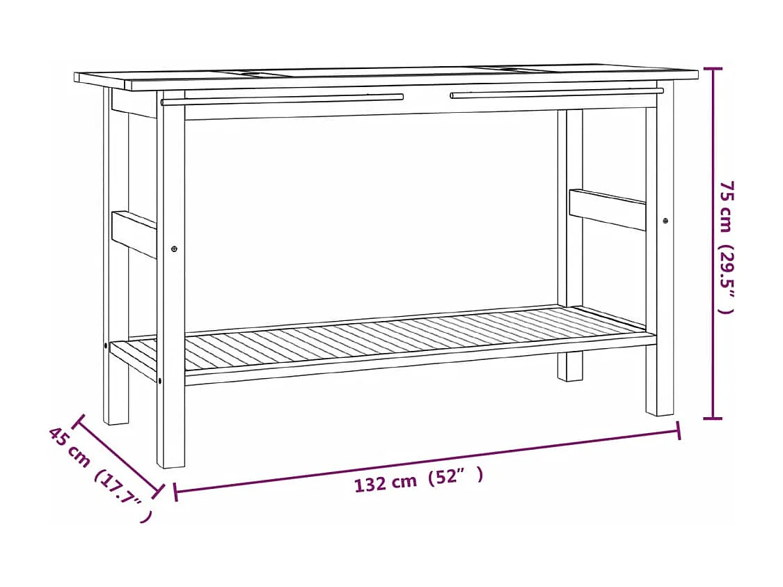Mobile Vanità Bagno e Lavandini Marmo Nero Legno Massello Teak