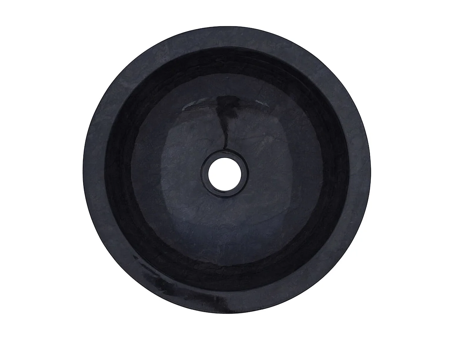 Mobile Vanità Bagno e Lavandini Marmo Nero Legno Massello Teak