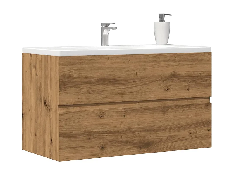 Armoire de salle de bain suspendue chêne artisanal 80x38,5x45cm