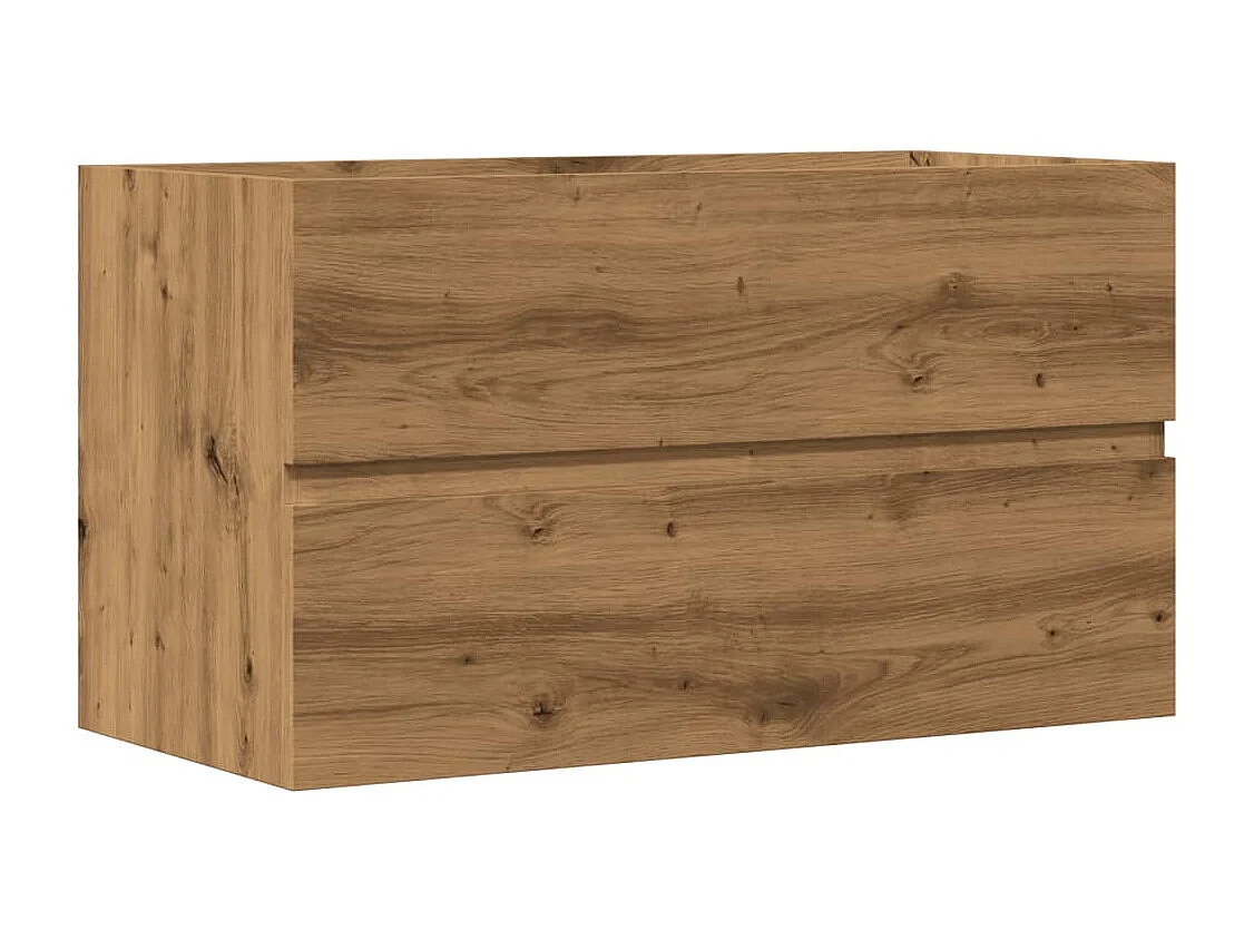 Armoire de salle de bain suspendue chêne artisanal 80x38,5x45cm