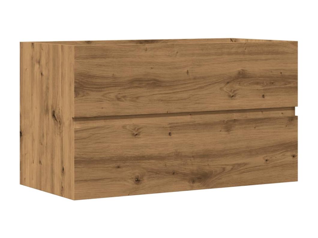 Móvel de banheiro suspenso feito à mão em carvalho 80x38,5x45cm