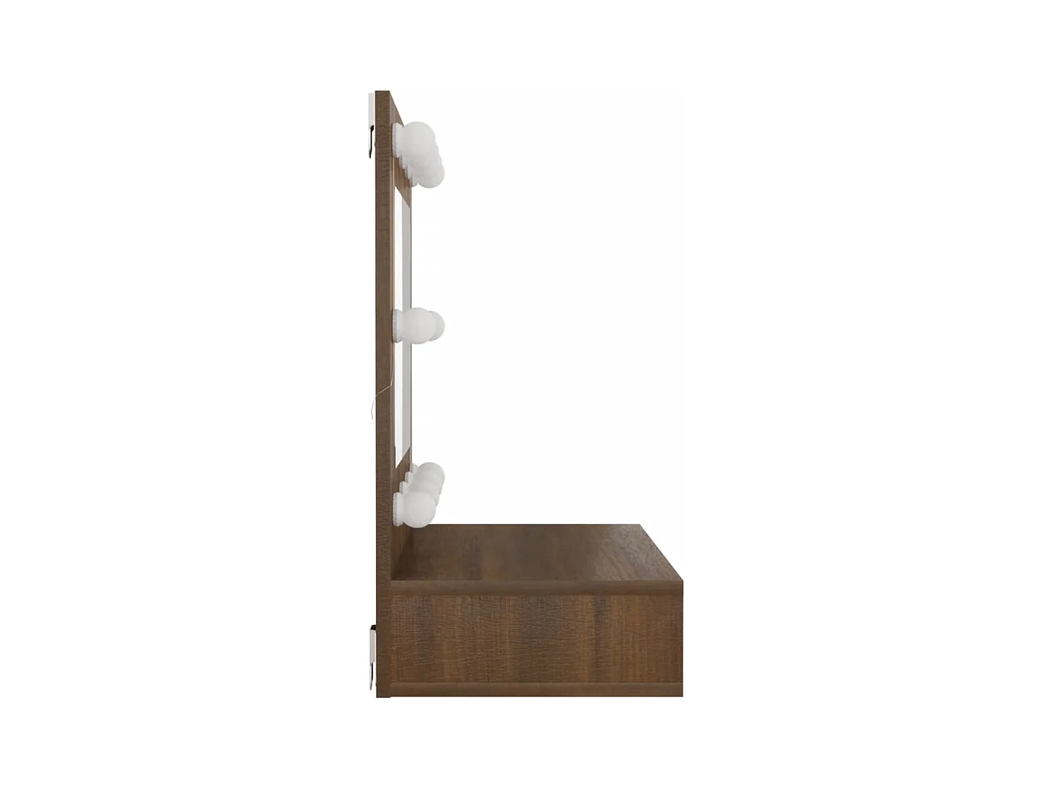 Spiegelkast met LED-verlichting 60x31,5x62 cm bruin eikenkleur
