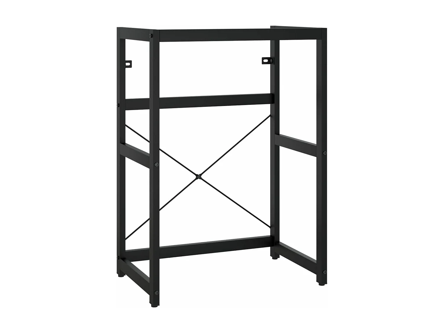 Struttura per Lavabo da Bagno Nera 59x38x83 cm in Ferro