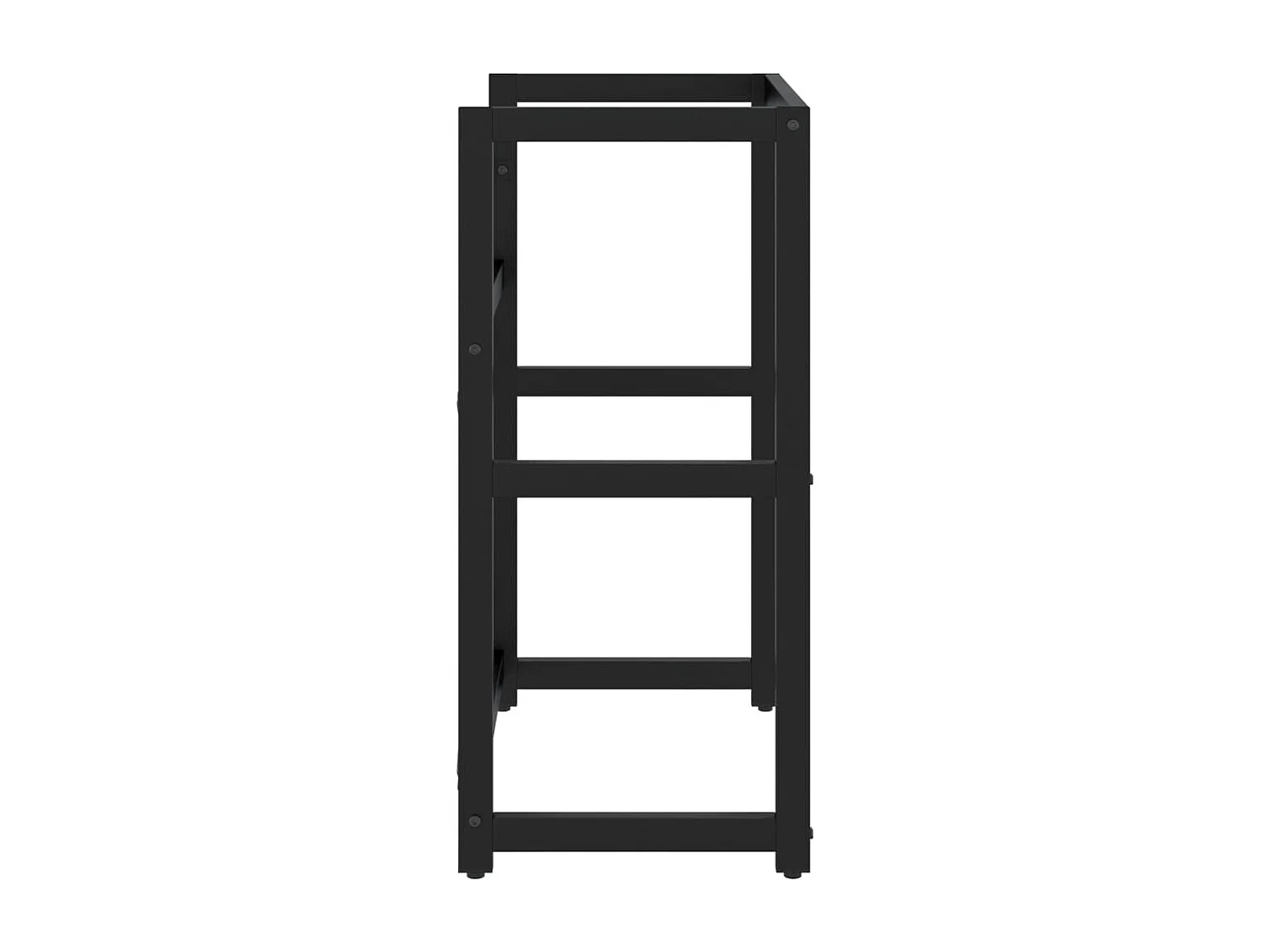 Struttura per Lavabo da Bagno Nera 59x38x83 cm in Ferro