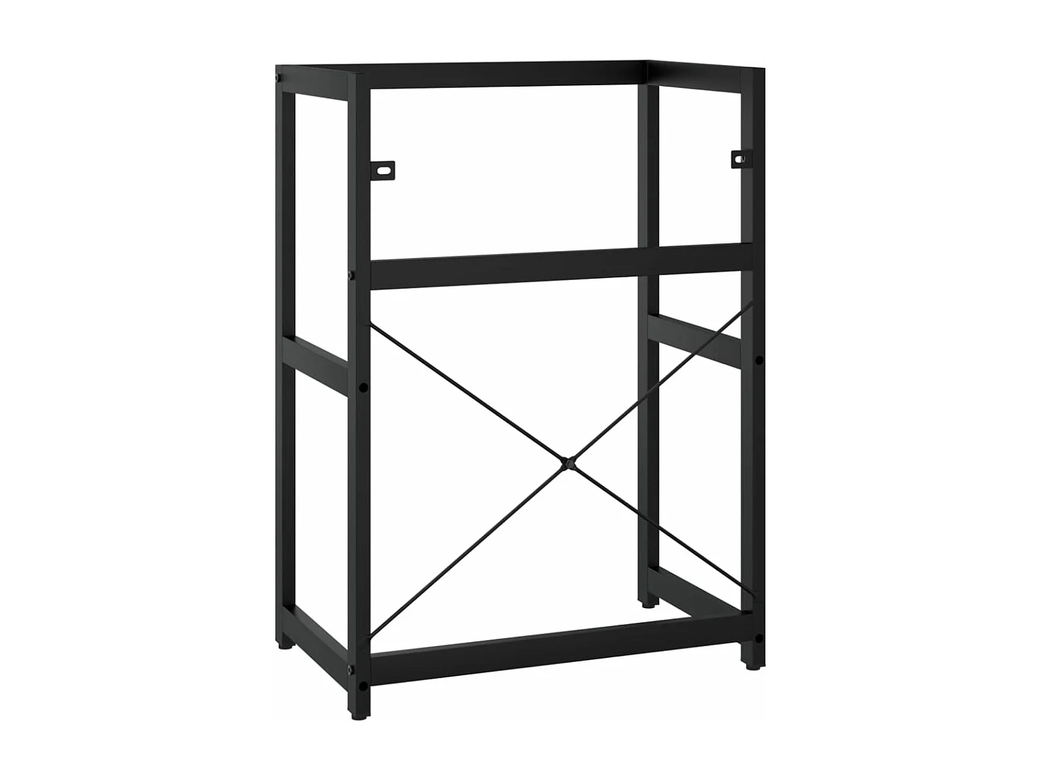 Struttura per Lavabo da Bagno Nera 59x38x83 cm in Ferro