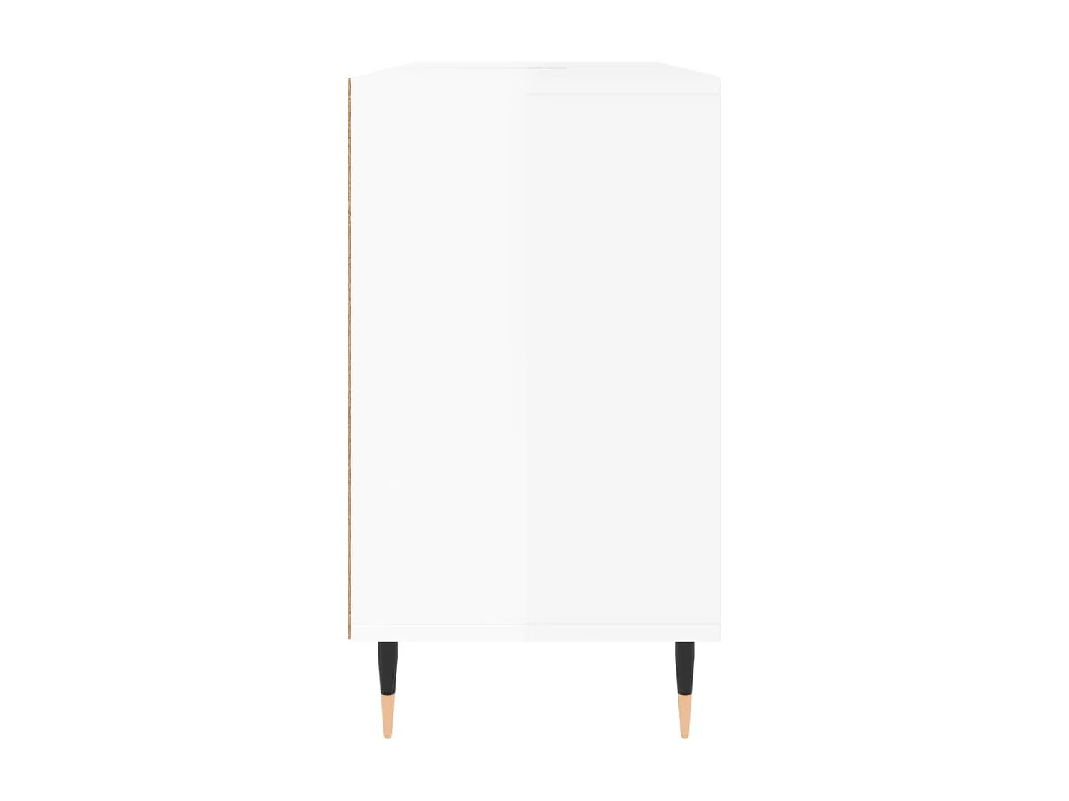 Mueble de baño madera de ingeniería blanco brillo 80x33x60 cm