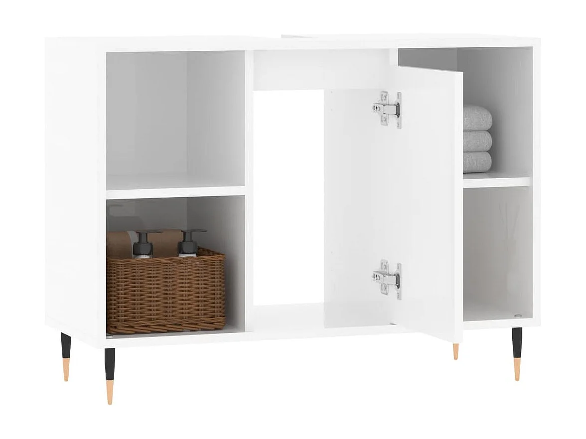 Armoire de salle de bain blanc brillant 80x33x60 cm