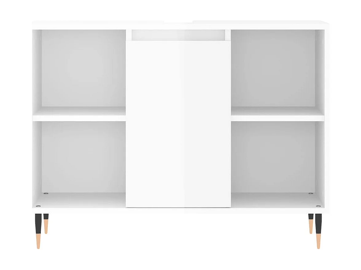 Armoire de salle de bain blanc brillant 80x33x60 cm