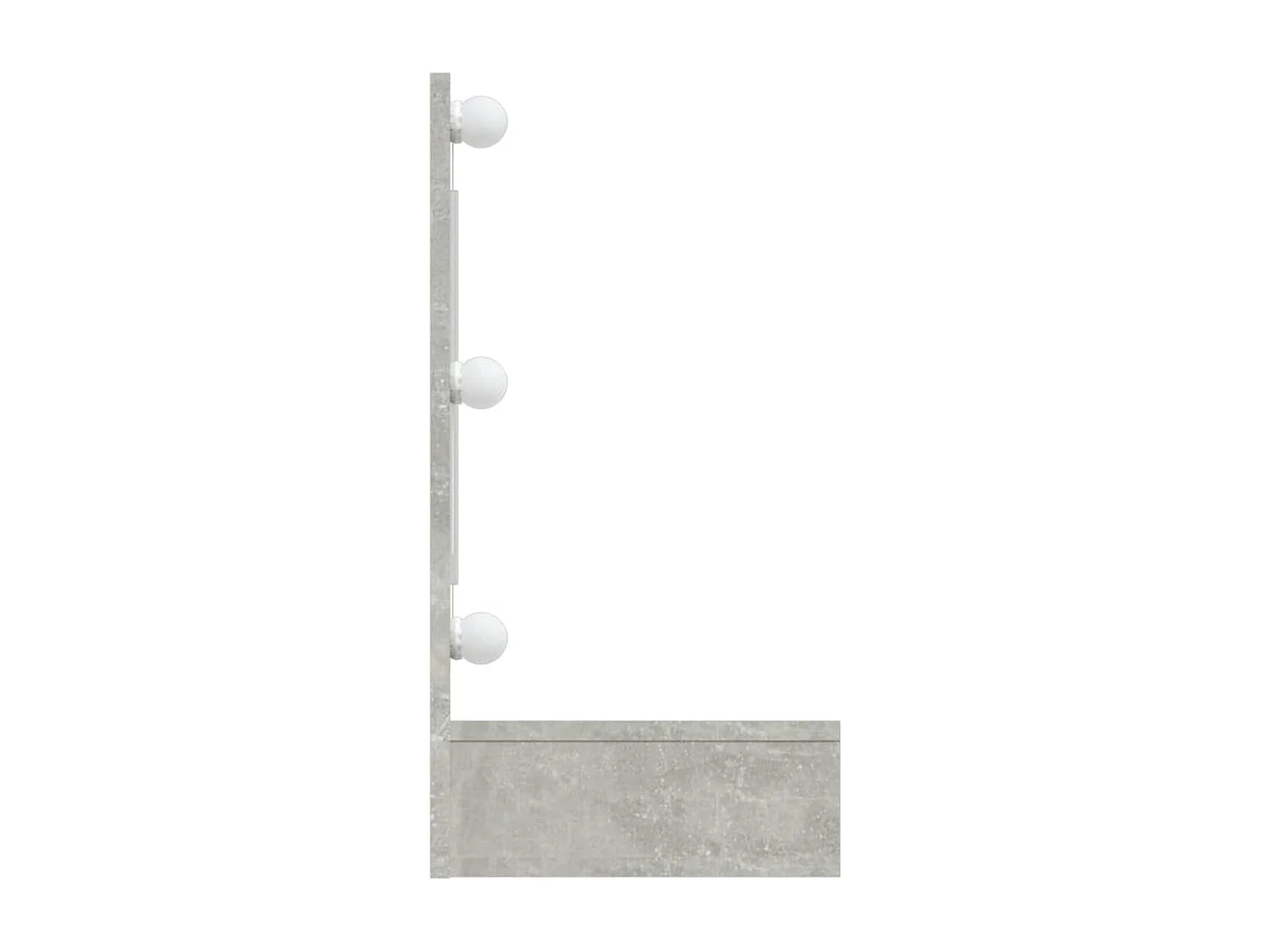 Armário espelhado com LED 90x31,5x62 cm cinzento cimento