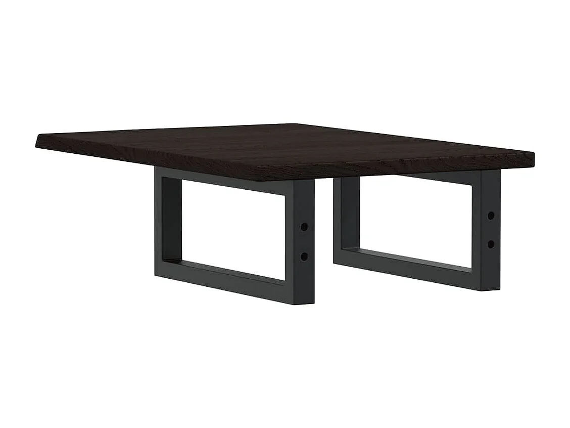 Étagère de vasque murale acier et bois de chêne massif