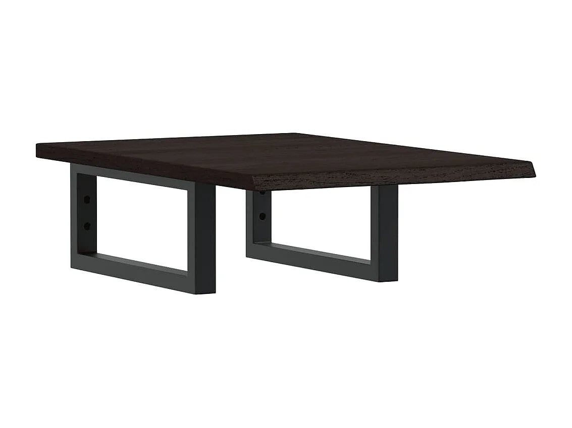 Étagère de vasque murale acier et bois de chêne massif