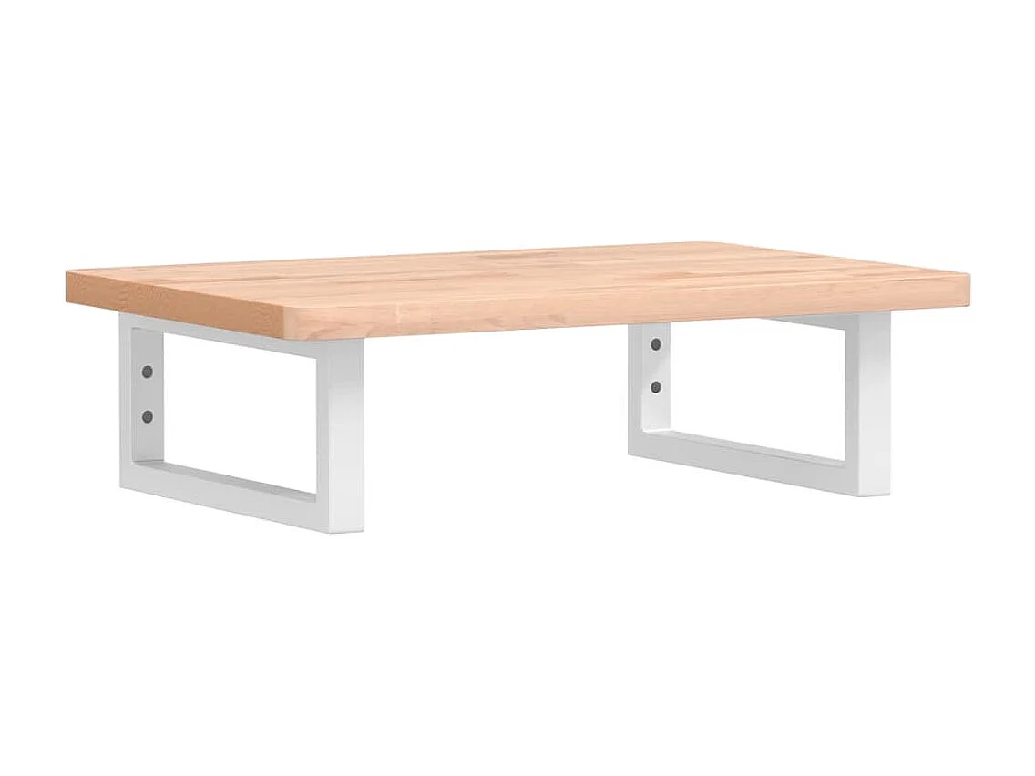 Étagère de vasque murale acier et bois massif de hêtre